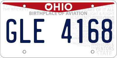 OH license plate GLE4168
