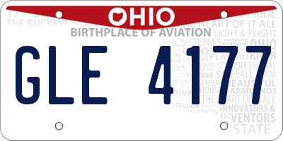 OH license plate GLE4177