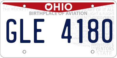 OH license plate GLE4180