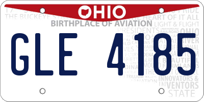 OH license plate GLE4185