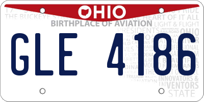 OH license plate GLE4186