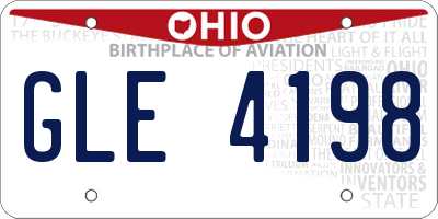 OH license plate GLE4198