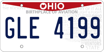 OH license plate GLE4199
