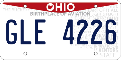 OH license plate GLE4226