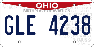 OH license plate GLE4238