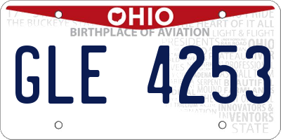 OH license plate GLE4253