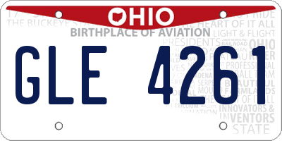 OH license plate GLE4261