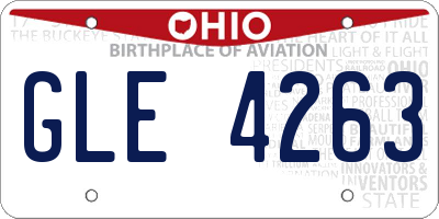 OH license plate GLE4263