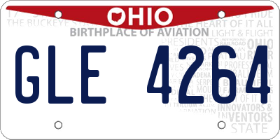 OH license plate GLE4264