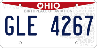 OH license plate GLE4267