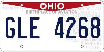 OH license plate GLE4268
