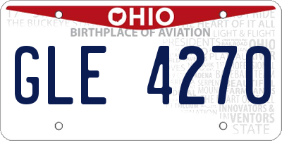 OH license plate GLE4270