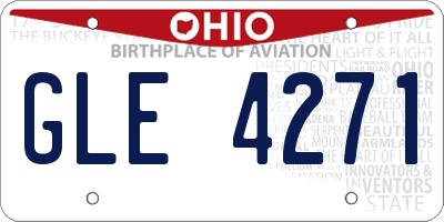 OH license plate GLE4271