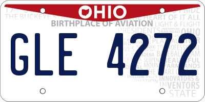 OH license plate GLE4272