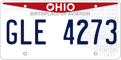 OH license plate GLE4273