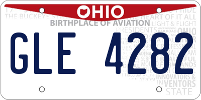 OH license plate GLE4282