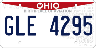 OH license plate GLE4295