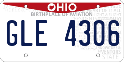 OH license plate GLE4306