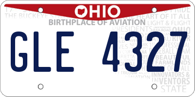 OH license plate GLE4327