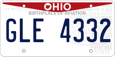 OH license plate GLE4332
