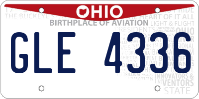 OH license plate GLE4336