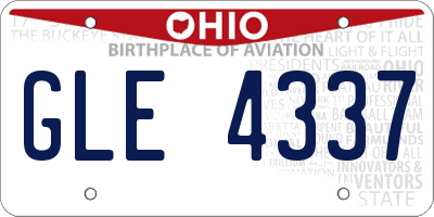 OH license plate GLE4337