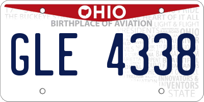 OH license plate GLE4338