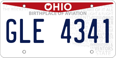 OH license plate GLE4341