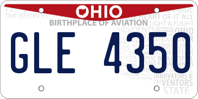 OH license plate GLE4350