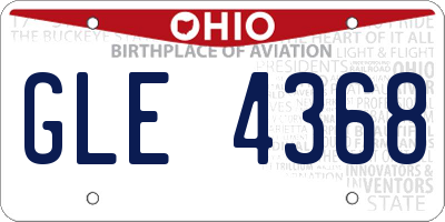 OH license plate GLE4368