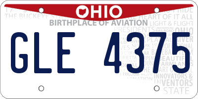 OH license plate GLE4375