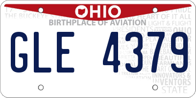 OH license plate GLE4379