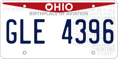OH license plate GLE4396