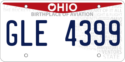 OH license plate GLE4399