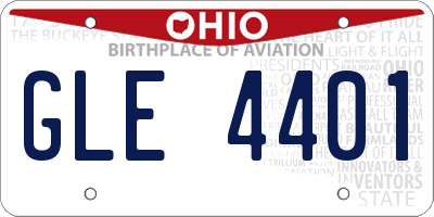 OH license plate GLE4401