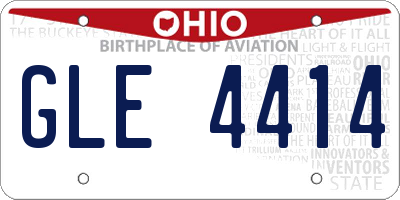 OH license plate GLE4414