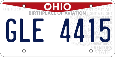 OH license plate GLE4415