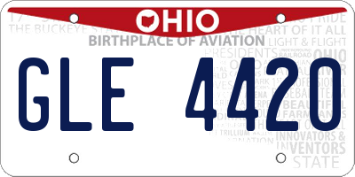 OH license plate GLE4420