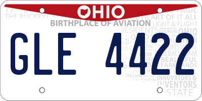 OH license plate GLE4422