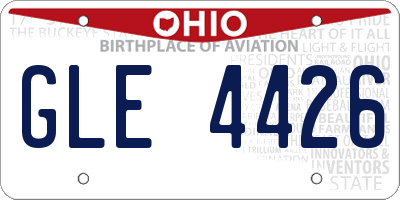OH license plate GLE4426