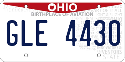 OH license plate GLE4430