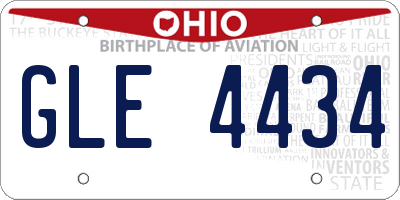 OH license plate GLE4434