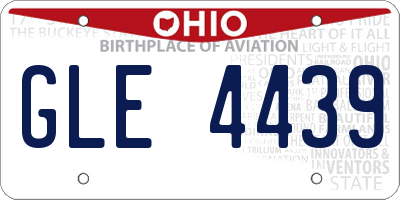 OH license plate GLE4439