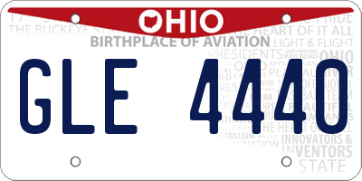 OH license plate GLE4440