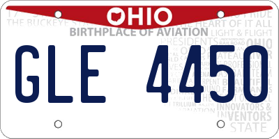 OH license plate GLE4450