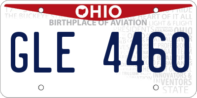 OH license plate GLE4460