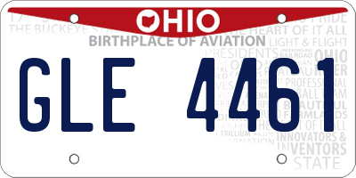 OH license plate GLE4461