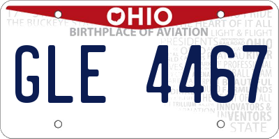OH license plate GLE4467