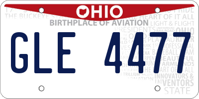 OH license plate GLE4477