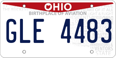 OH license plate GLE4483